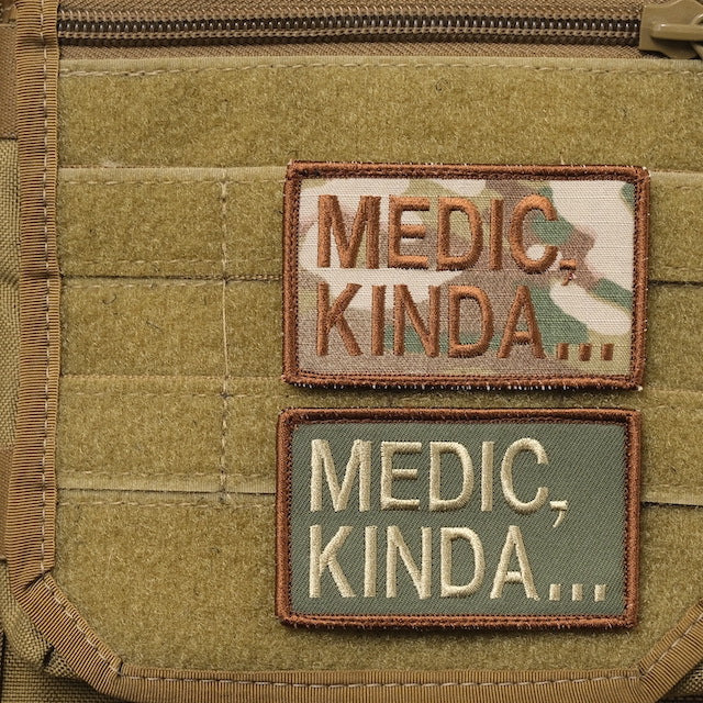 Military Patch MEDIC KINDA... Patch [2 colors] [With hook] [Compatible with Letter Pack Plus] [Compatible with Letter Pack Light]
