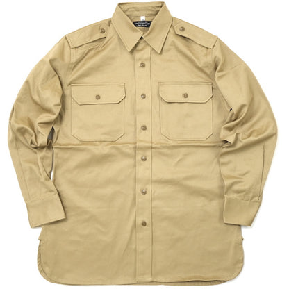SESSLER L/S Chino Khaki Shirts Long Sleeve Chino Shirt 1945 Model for Officers [Nakata Shoten]