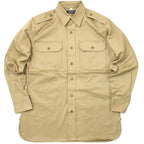 SESSLER（セスラー）L/S Chino Khaki Shirts ロングスリーブ チノシャツ 1945モデル 将校用 【中田商店】