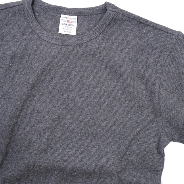 AVIREX（アヴィレックス）RIB L/S クルーネック Tシャツ [3色]【レターパックプラス対応】