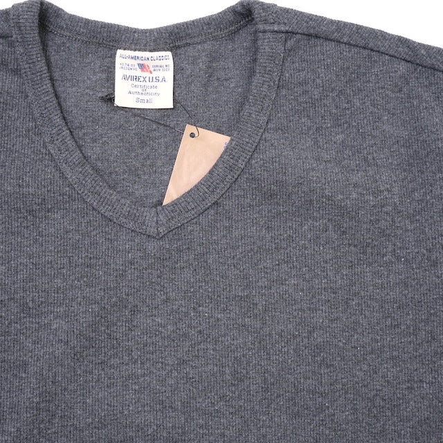 AVIREX（アヴィレックス）RIB L/S Vネック Tシャツ [3色]【レターパックプラス対応】