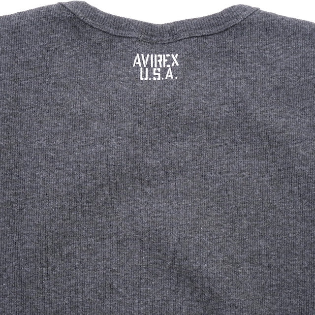 AVIREX RIB L/S Crew Neck T-shirt [3 colors] [Letter Pack Plus compatible]