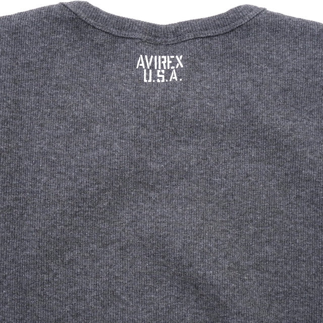 AVIREX（アヴィレックス）RIB L/S ヘンリーネック[3色]【レターパックプラス対応】