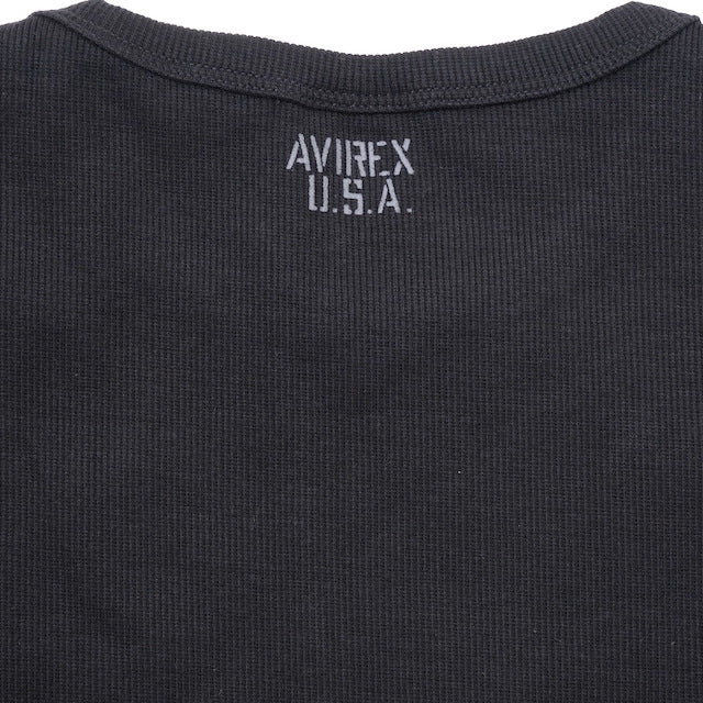 AVIREX（アヴィレックス）RIB L/S ヘンリーネック[3色]【レターパックプラス対応】
