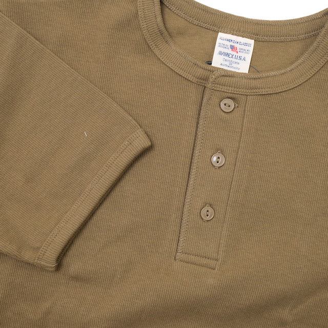 AVIREX（アヴィレックス）RIB S/S ヘンリーネック[4色]【レターパックプラス対応】