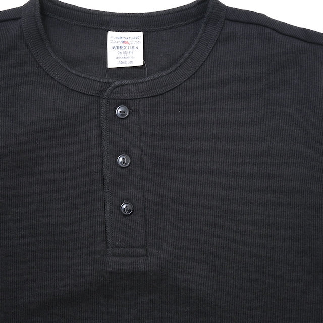 AVIREX（アヴィレックス）RIB L/S ヘンリーネック[3色]【レターパックプラス対応】