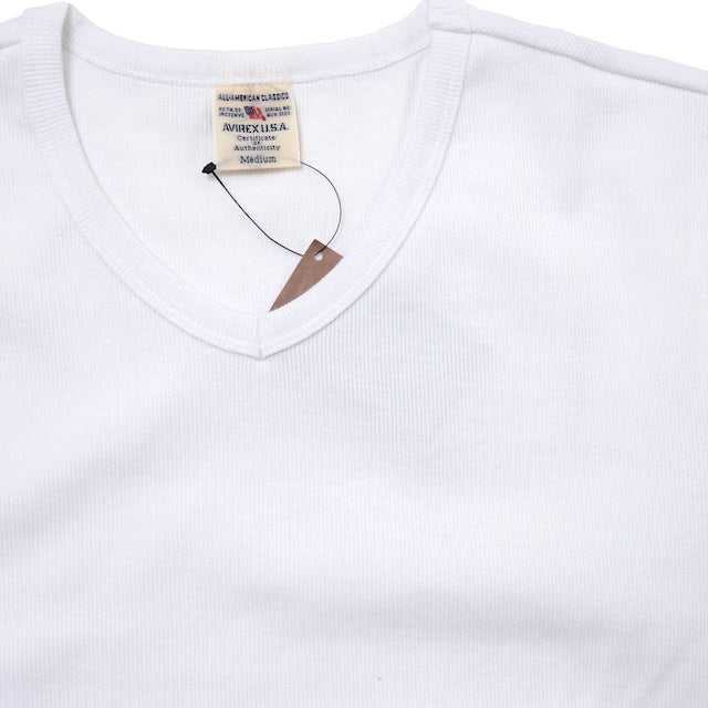 AVIREX（アヴィレックス）RIB L/S Vネック Tシャツ [3色]【レターパックプラス対応】