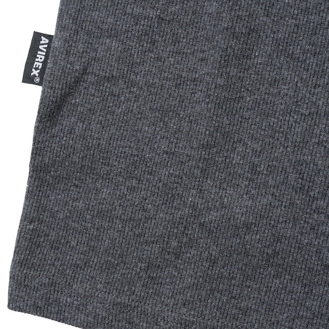 AVIREX（アヴィレックス）RIB L/S クルーネック Tシャツ [3色]【レターパックプラス対応】