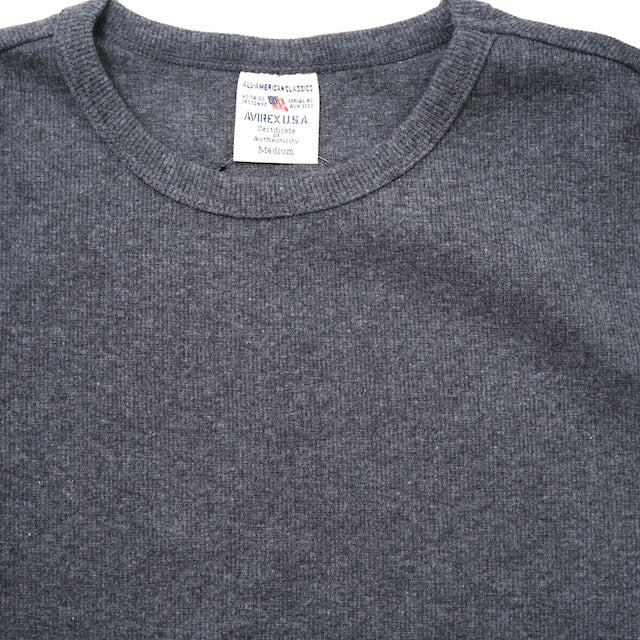 AVIREX（アヴィレックス）RIB L/S クルーネック Tシャツ [3色]【レターパックプラス対応】