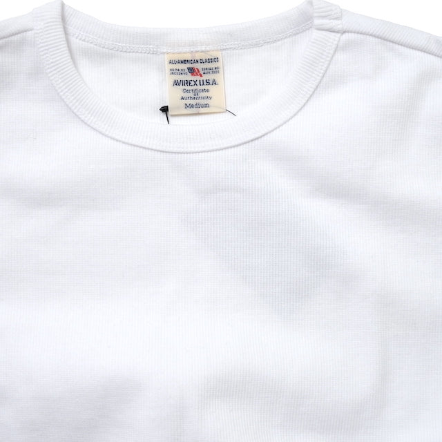 AVIREX（アヴィレックス）RIB L/S クルーネック Tシャツ [3色]【レターパックプラス対応】