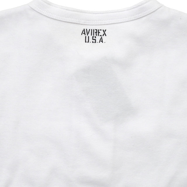 AVIREX（アヴィレックス）RIB S/S ヘンリーネック[4色]【レターパックプラス対応】