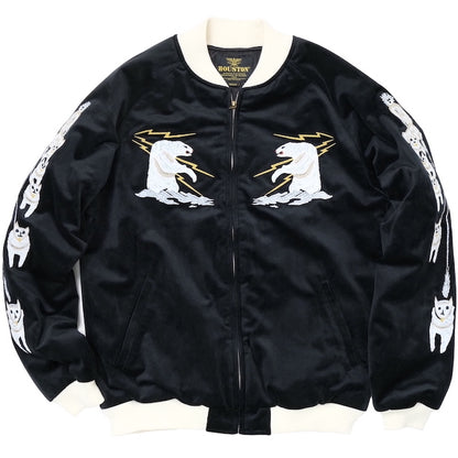 HOUSTON（ヒューストン） VELVETEEN SOUVENIR JACKET [ALASKA][BLACK]