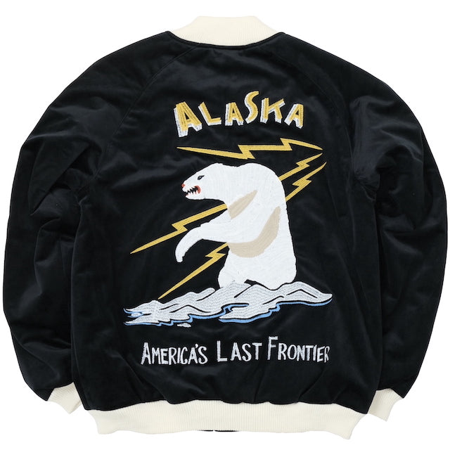 HOUSTON（ヒューストン） VELVETEEN SOUVENIR JACKET [ALASKA][BLACK]