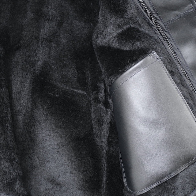 Schott（ショット）#641 シングルライダース ジャケット 3POCKETS 詰襟 [BLACK]