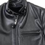Schott（ショット）#641 シングルライダース ジャケット 3POCKETS 詰襟 [BLACK]