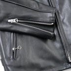 Schott（ショット）#641 シングルライダース ジャケット 3POCKETS 詰襟 [BLACK]