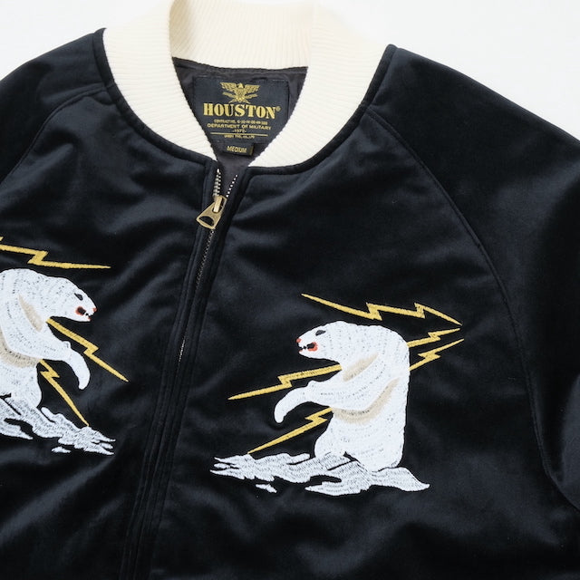 HOUSTON（ヒューストン） VELVETEEN SOUVENIR JACKET [ALASKA][BLACK]