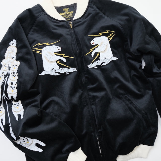 HOUSTON（ヒューストン） VELVETEEN SOUVENIR JACKET [ALASKA][BLACK]