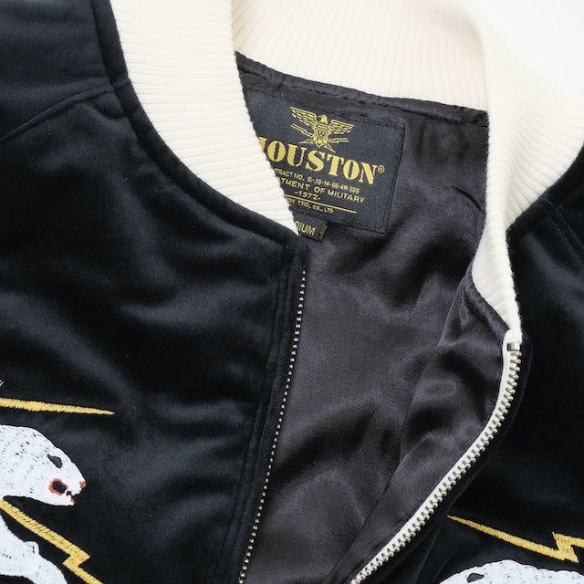 HOUSTON（ヒューストン） VELVETEEN SOUVENIR JACKET [ALASKA][BLACK]