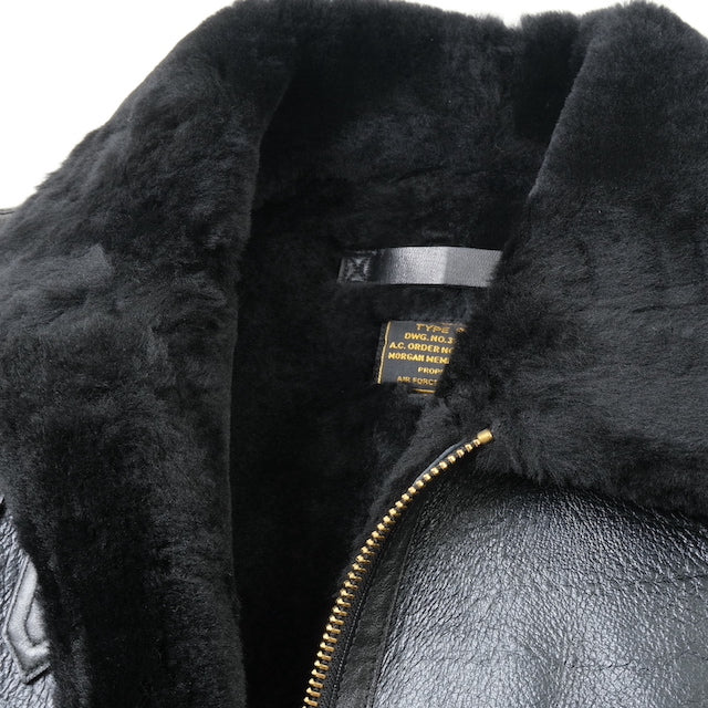 MORGAN MEMPHIS BELLE（モーガン メンフィスベル）Type B-3 2POCKETS TYPE [BLACK] SHEEP SKIN/羊毛皮(ムートン)
