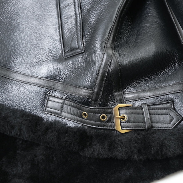 MORGAN MEMPHIS BELLE（モーガン メンフィスベル）Type B-3 2POCKETS TYPE [BLACK] SHEEP SKIN/羊毛皮(ムートン)