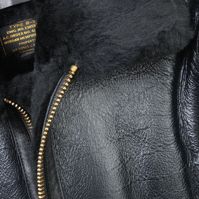 MORGAN MEMPHIS BELLE（モーガン メンフィスベル）Type B-3 2POCKETS TYPE [BLACK] SHEEP SKIN/羊毛皮(ムートン)