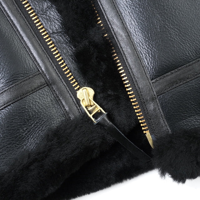 MORGAN MEMPHIS BELLE（モーガン メンフィスベル）Type B-3 2POCKETS TYPE [BLACK] SHEEP SKIN/羊毛皮(ムートン)