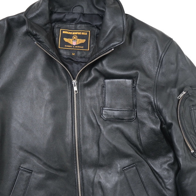 MORGAN MEMPHIS BELLE French Air Force Type French Bomber Leather Flight Jacket
