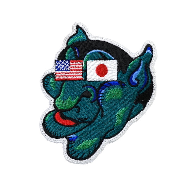Military Patch（ミリタリーパッチ）356FS US JP Flag DEMON Patch  [フック付き]【レターパックプラス対応】【レターパックライト対応】