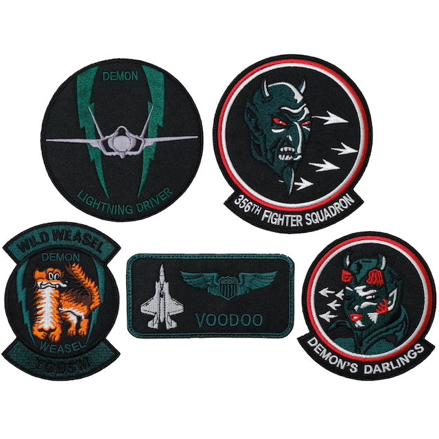 Military Patch 356th Fighter Squadron 5-piece set [with hook] [Letter Pack Plus compatible] [Letter Pack Light compatible]