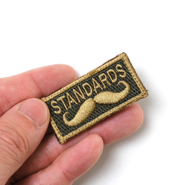 Military Patch（ミリタリーパッチ）STANDARD ヒゲ ミニパッチ  [フック付き][2色]【レターパックプラス対応】【レターパックライト対応】