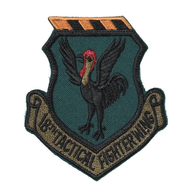 Military Patch（ミリタリーパッチ）18TH TACTICAL FIGHTER WING パッチ [フック無し]【レターパックプラス対応】【レターパックライト対応】