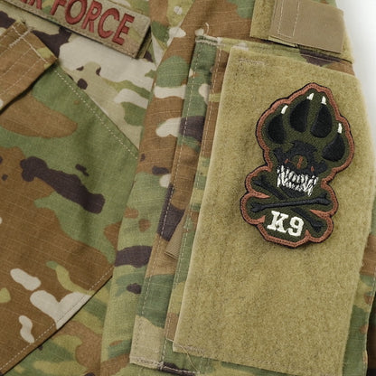 Military Patch K-9 Skull and Crossbones patch [with hook] [Letter Pack Plus compatible] [Letter Pack Light compatible]