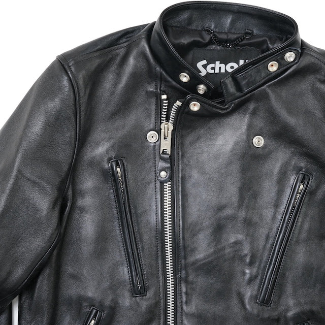 SCHOTT ショット 22AW NEW DOUBLE BREST RIDERS ダブル ブレスト ライダース レザージャケット ブラック 782-3950077