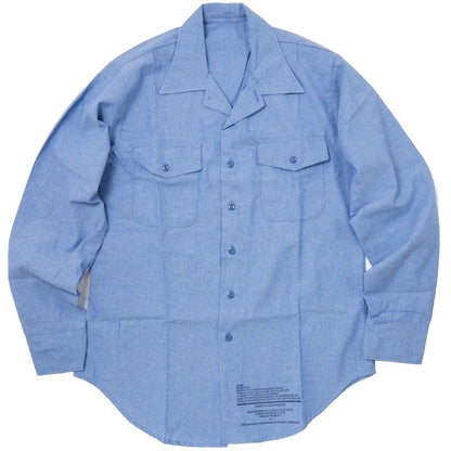 US（米軍放出品）Chambray Man's Utility Shirt 長袖【レターパックプラス対応】