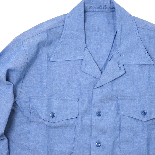 US（米軍放出品）Chambray Man's Utility Shirt 長袖【レターパックプラス対応】