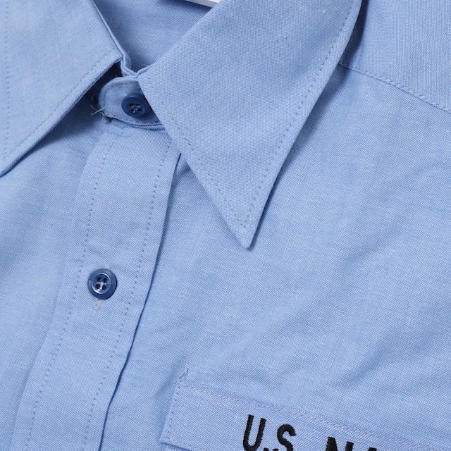 US（米軍放出品）ロングスリーブ ユーティリティーシャツ [NAVYパッチ付]【レターパックプラス対応】