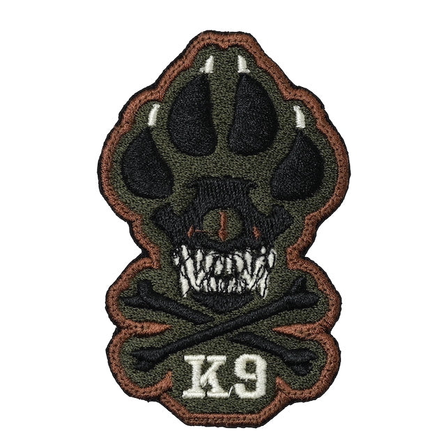 Military Patch（ミリタリーパッチ）K-9 Skull and Crossbones パッチ [フック付き]【レターパックプラス対応】【レターパックライト対応】