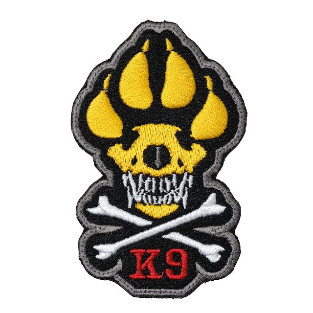 Military Patch（ミリタリーパッチ）K-9 Skull and Crossbones パッチ [フック付き]【レターパックプラス対応】【レターパックライト対応】