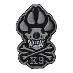 Military Patch（ミリタリーパッチ）K-9 Skull and Crossbones パッチ [フック付き]【レターパックプラス対応】【レターパックライト対応】