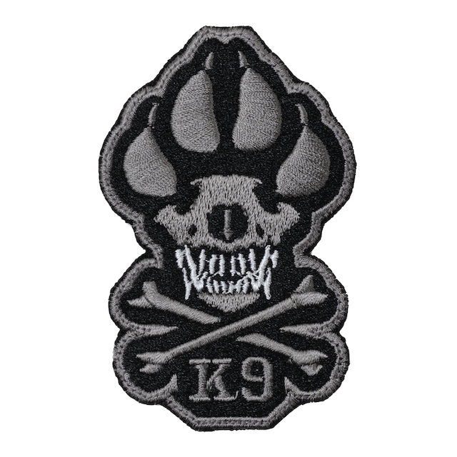 Military Patch（ミリタリーパッチ）K-9 Skull and Crossbones パッチ [フック付き]【レターパックプラス対応】【レターパックライト対応】