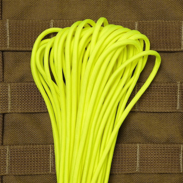 Military（ミリタリー）550 パラコード タイプ3 Neon Yellow [50ft 15m][550 Paracord Type III 550 Cord]【レターパックプラス対応】【レターパックライト対応】