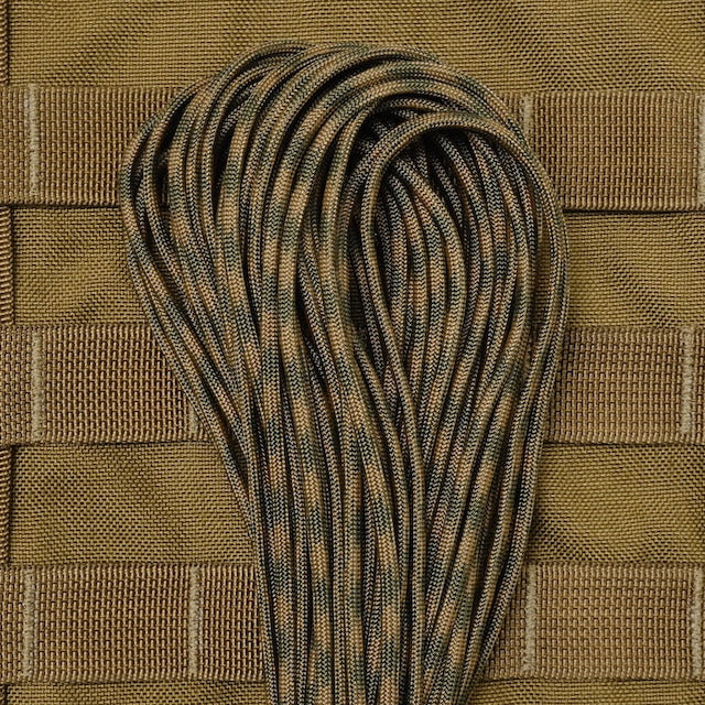 Military（ミリタリー）550 パラコード タイプ3 Coyote Brown/Olive Drab [50ft 15m][550 Paracord Type III 550 Cord]【レターパックプラス対応】【レターパックライト対応】