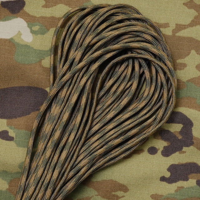 Military（ミリタリー）550 パラコード タイプ3 Coyote Brown/Olive Drab [50ft 15m][550 Paracord Type III 550 Cord]【レターパックプラス対応】【レターパックライト対応】