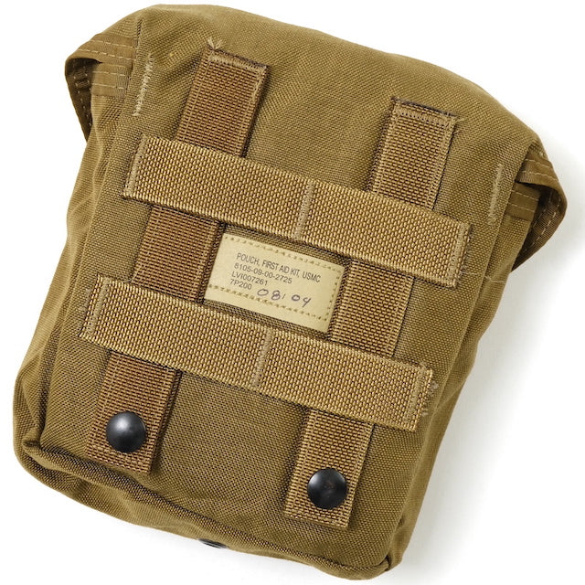 US（米軍放出品）USMC First Aid Kit Pouch [Coyote][ファーストエイド キット  ポーチ]【レターパック対応】【ネコポス便対応】