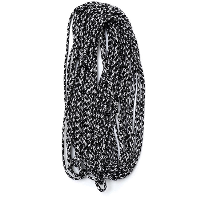 Military（ミリタリー）550 パラコード タイプ3 Black & White Camo [50ft 15m][550 Paracord Type III 550 Cord]【レターパックプラス対応】【レターパックライト対応】
