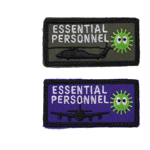 Military Patch ESSENTIAL PERSONNEL Mini Patch [2 colors] [With hook] [Letter Pack Plus compatible] [Letter Pack Light compatible]