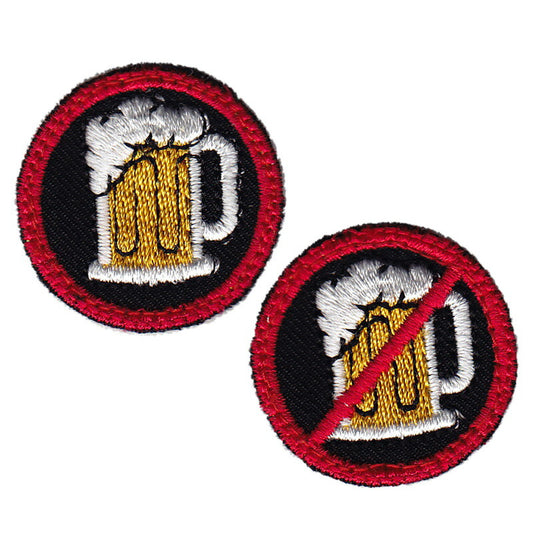 Military Patch Beer Allowed &amp; Prohibited Mark Mini Patch with Hook [Compatible with Letter Pack Plus] [Compatible with Letter Pack Light]