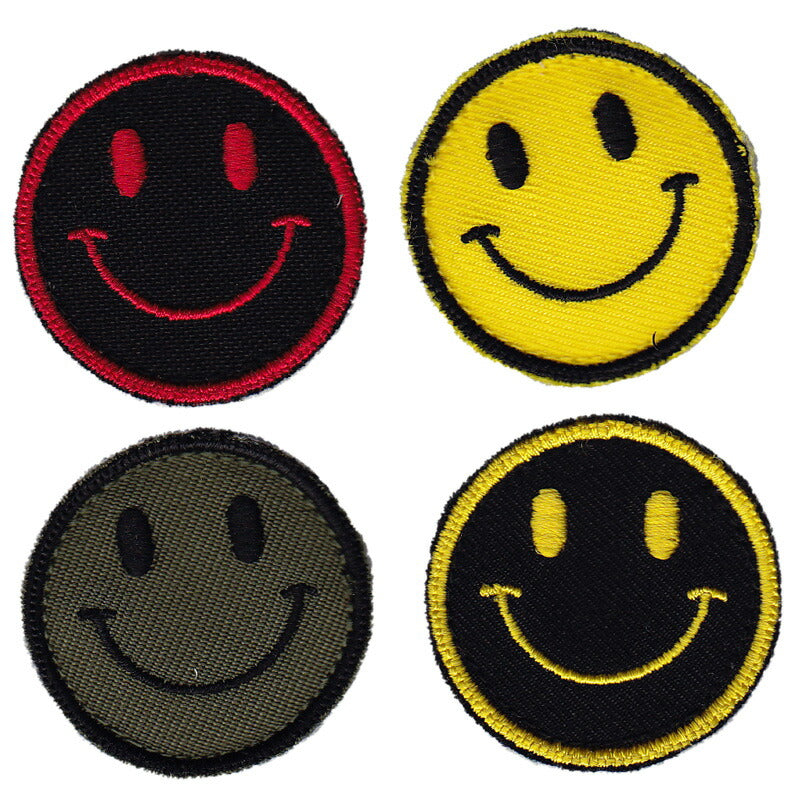 Military Patch Smiley Mini Patch Medium (3.5cm) with hook [Compatible with Letter Pack Plus] [Compatible with Letter Pack Light]