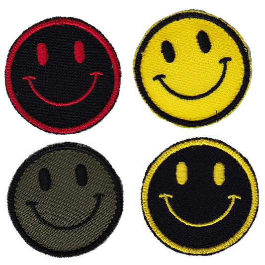 Military Patch Smiley Mini Patch Medium (3.5cm) with hook [Compatible with Letter Pack Plus] [Compatible with Letter Pack Light]